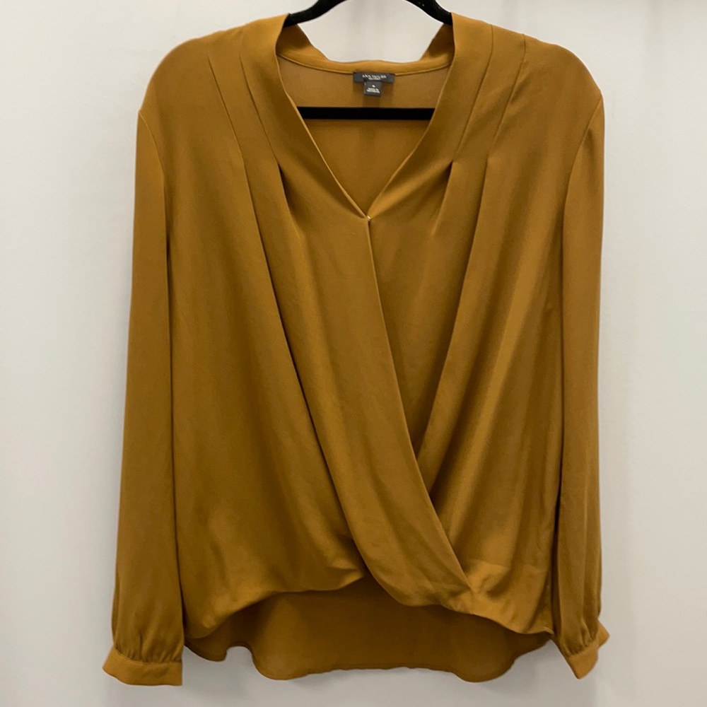 Mustard long sleeve blouse